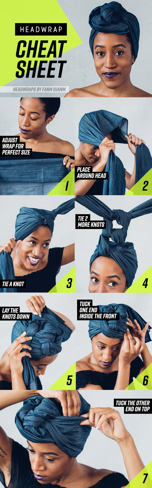 8 Head Wrap Cheat Sheets If You Don T Know How To Tie Them