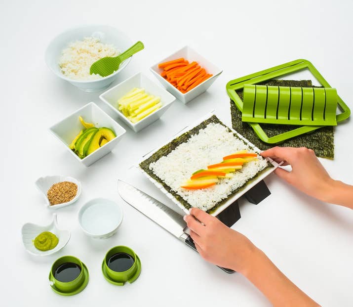 Promising Review: "Made sushi for the first time last night, and it was awesome!!! This thing is so easy!! My guests and husband were all amazed!" —Beach MomGet it on Amazon for $24.95.