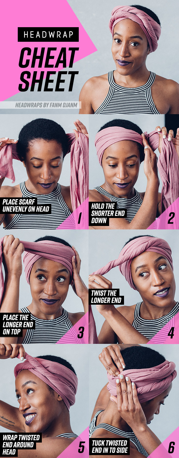 8 Head Wrap Cheat Sheets If You Don T Know How To Tie Them