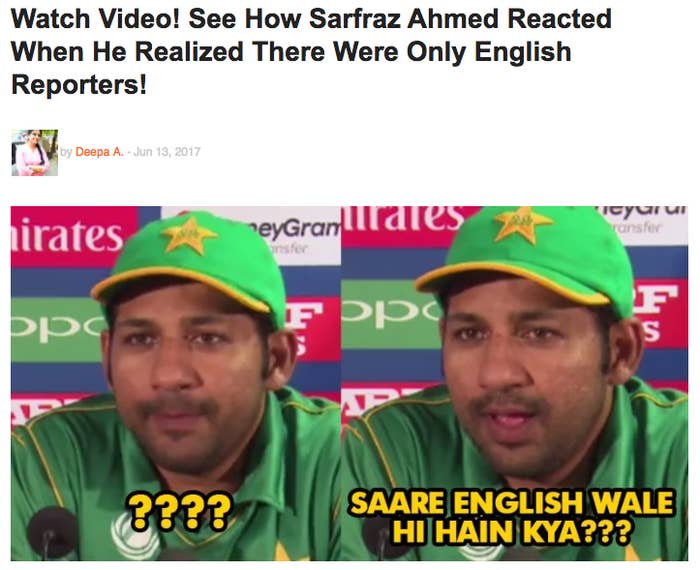 The Pakistani Captain Was Trolled For Poor English, But Indians Had The  Most Heartwarming Response