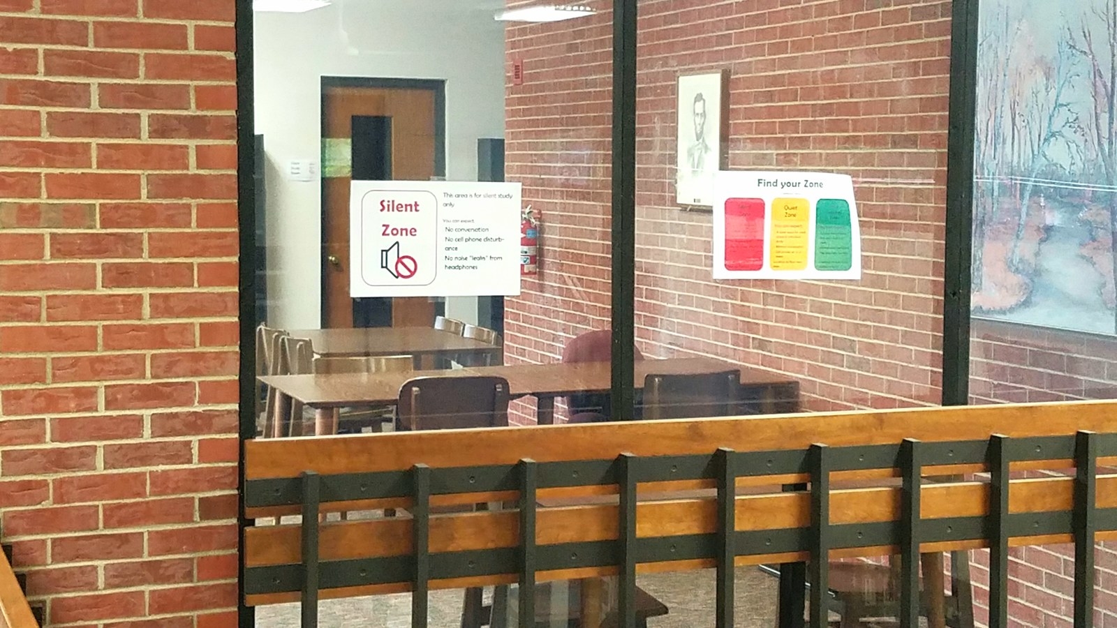 Obviously, the library is the number one spot to study. However, this spot is a guaranteed location to study without any excess noises. If you're looking for a place to study with zero loud distractions, the top floor of McKinstry Library is the place for you with it's maximum silent zone.