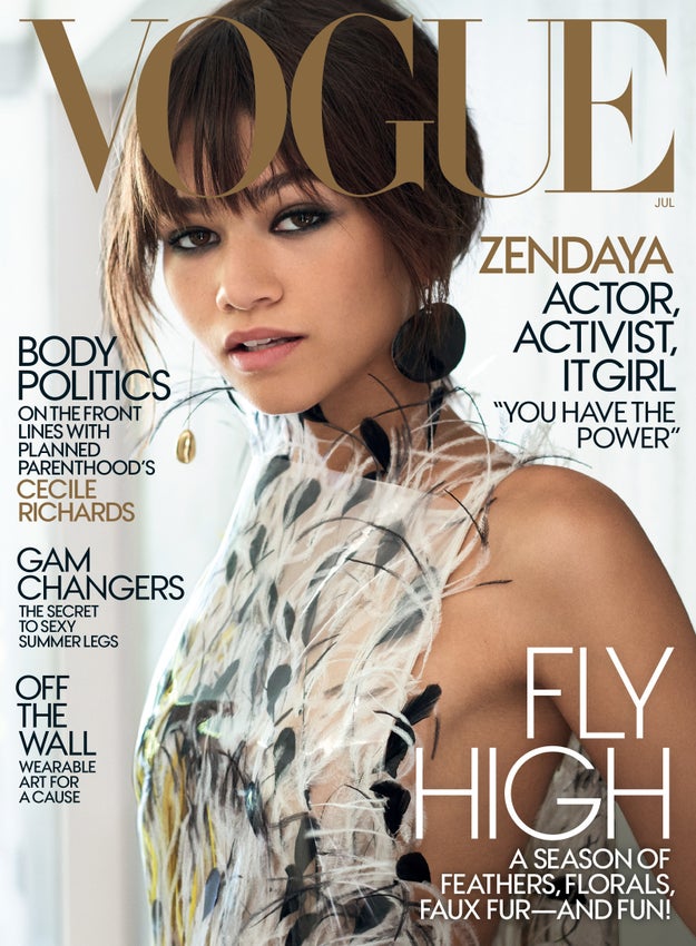 The 20-year-old star is on the cover of Vogue's July issue, and she is serving FACE!