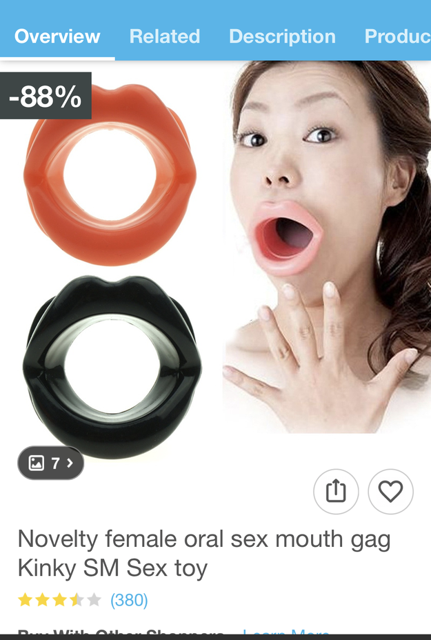 Again, no kink-shaming here! It's just that the marketing image of this woman's surprised face here is, well, really funny.