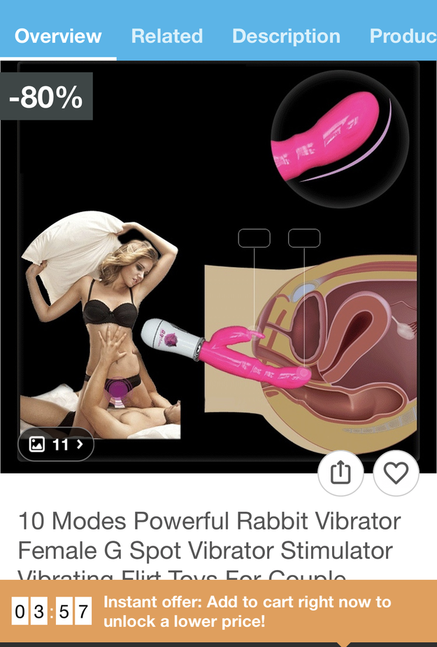 And this bizarre cross-section diagram of a woman's anatomy that looks like it's the plastic model in a 7th grade health class... it's just... well, it's funny, right?