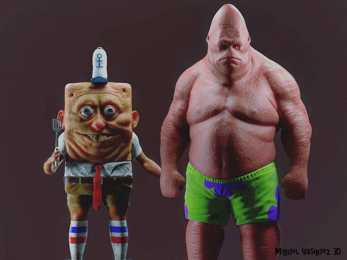 An Artist Drew Spongebob As A Real Life Human And I M Canceling