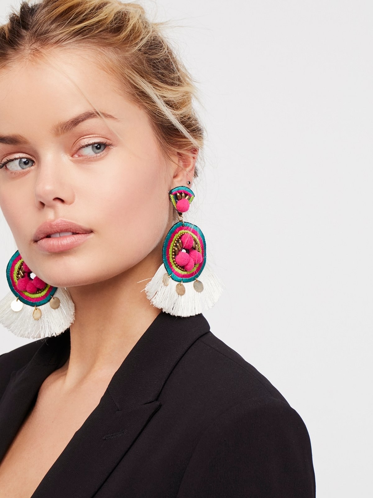 Fashion Earrings Fringe подиум. Statement Earring.