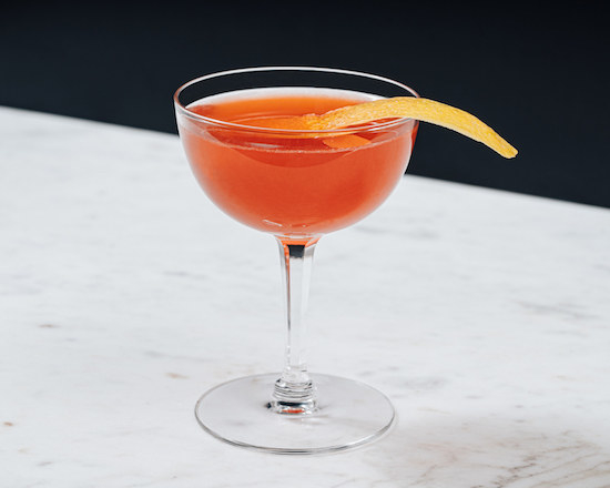 Rémy Martin 1738 Cognac, lemon, strawberry syrup and sparkling wine are mixed in this simple and insanely delicious recipe.