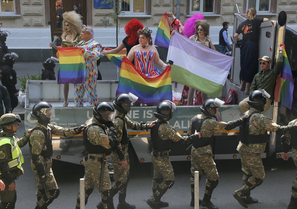 Scuffles Between Police And Nationalists Break Out At Ukrainian Gay