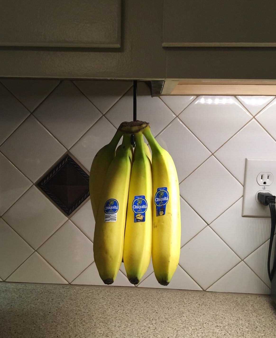 🎶 This hook is for bananas! B-A-N-A-N-A-S! 🎶Promising review: "Perfect and simple—just what I wanted! It's easy to install and folds away nicely when not in use. This is a great idea way to keep bananas off my table." —Kerrin KneelandGet it from Amazon for $9.97.