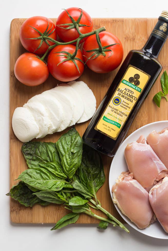 Valentine's Day Dinner: Budget Friendly Caprese Skillet Chicken
