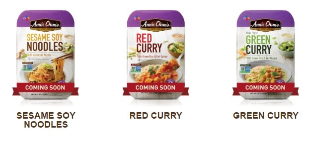 Gluten-free and non-GMO Project Verified, each Entree from Annie Chun's is packed with fresh vegetables and conveniently easy-to-prepare in just 1 minute, making it a deliciously simple and nutritious option for lunch or dinner. The new Entrees are available in 3 varieties, including Sesame Soy Noodles, Red Curry, and Green Curry.