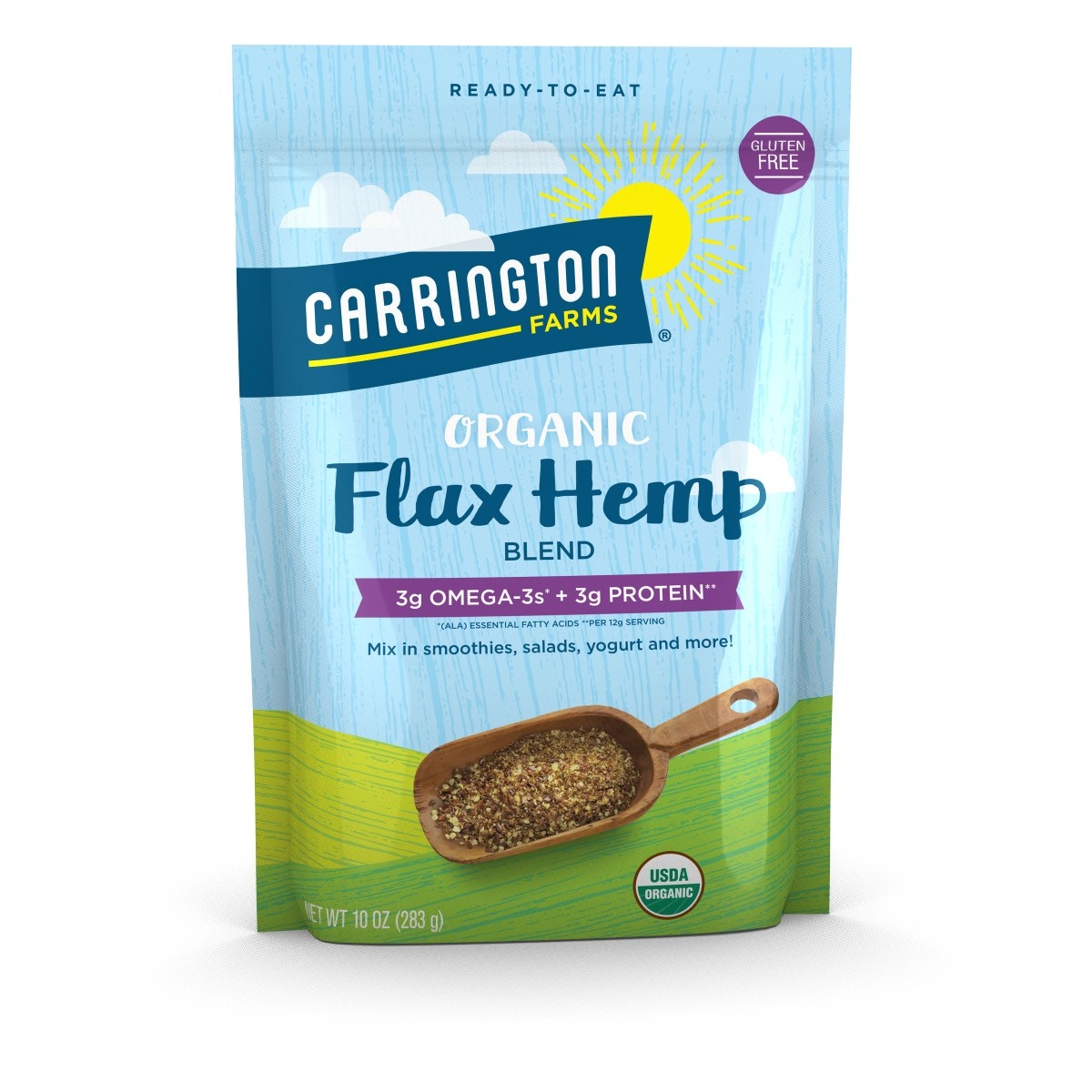 Carrington Farms Organic Flax Hemp Blend is full of nutrition and naturally gluten-free, and provides energy and vitality, strengthens the immune system, supports cardiovascular health and contributes to an overall healthy metabolism. This unique blend of two superfoods will keep you satisfied all day long with its protein and Omega-3's.