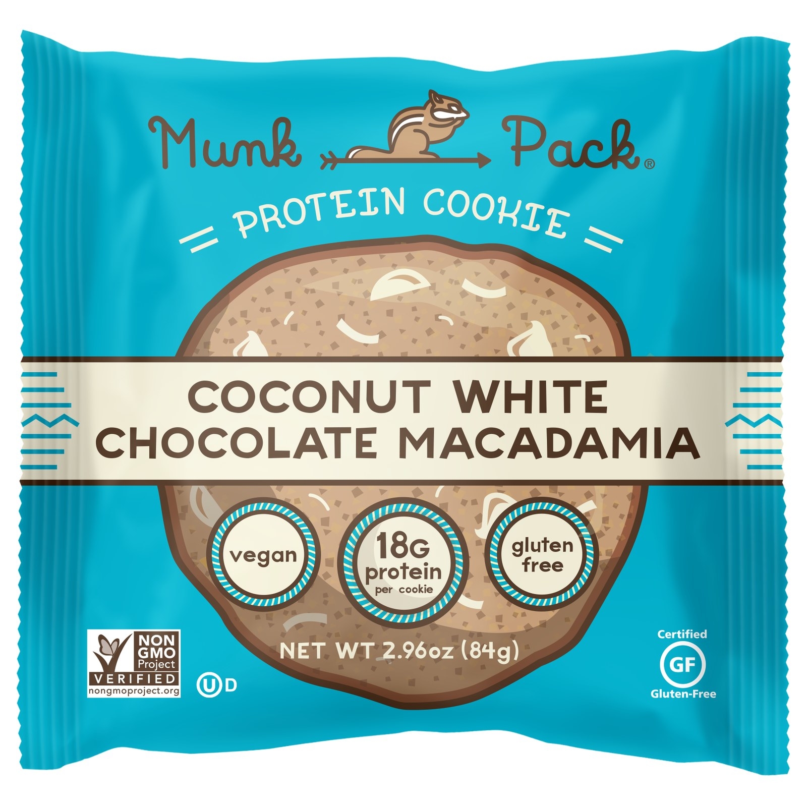 Munk Pack Protein Cookies can be enjoyed as a protein bar replacement, breakfast or snack on the go, for fitness or everyday life. In each Munk Pack Protein Cookie you'll find a nutritious blend of nuts, grains and brown rice protein which combine to provide a complete amino acid profile that is clean and easy to digest.