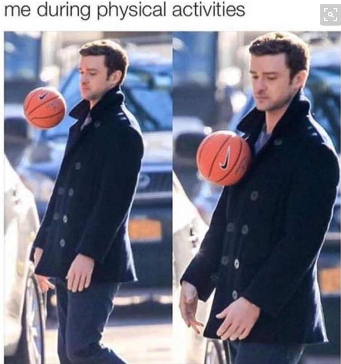 I'm like, "YOU KNOW I DON'T KNOW HOW TO PLAY SPORTSBALL"