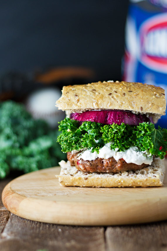 Savory, smoky, and a little bit spicy, these wholesome red pepper and kale beef burgers give you a blast of delicious spring-time flavor. Get the recipe here.
