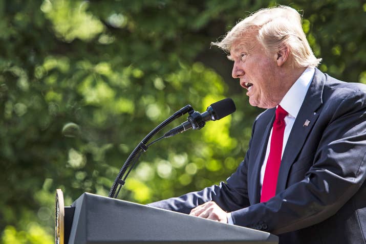 Trump announces the US withdrawal from the Paris climate change accord.