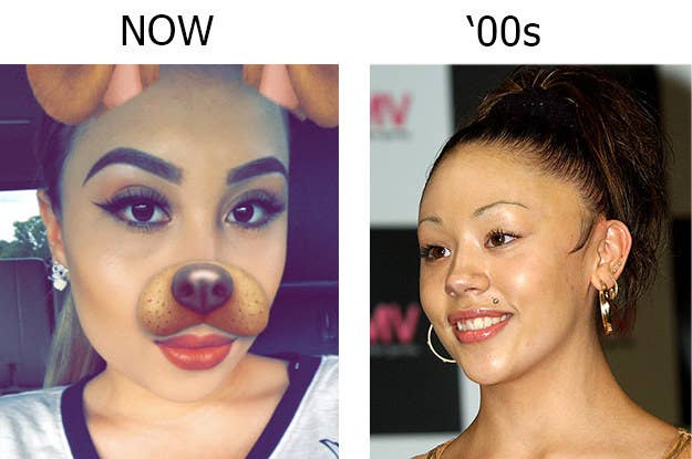 Qué significa ahora: Dos líneas de vello facial bien definidas y de color oscuro que se extienden sobre tus ojos.Qué significaba a principios de los 2000: Literalmente solo nueve vellos sobre tu frente.