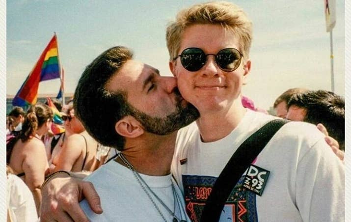 "Most of [the photos] have been kind of generic â€” a lot of people get kind of sensitive to seeing images of gay men kissing, so I've always resisted posting them on social media," Cardello explained. This year, however, he decided it was "important for people to see that image." "It's who we are."