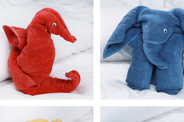 Fold Bath Towels Into Adorable Animals