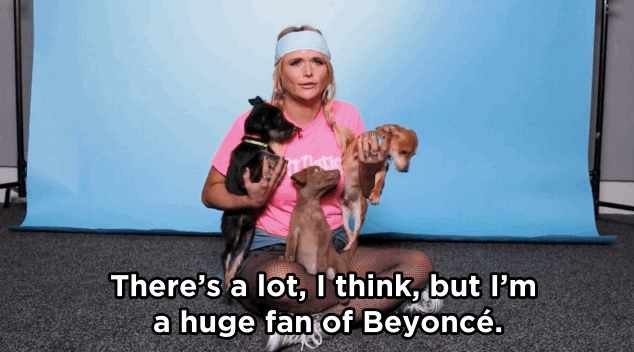 ML: There’s a lot, I think, but I’m a huge fan of Beyoncé. I think every girls’ answer would be Beyoncé!