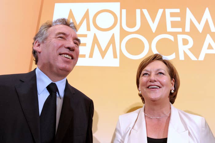 Francois Bayrou avec l'eurodéputé Nathalie Griesbeck