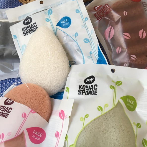 Konjac sponges to get rid of ingrown hairs.