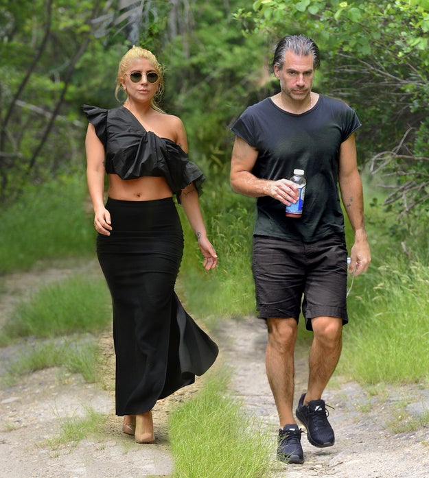 This, my new friends (xoxo), is Lady Gaga and her boyfriend, Christian Carino. They are hiking.