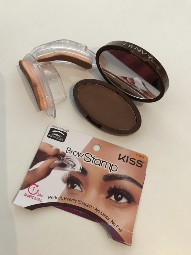 i-Envy by Kiss is Amazon's bestselling brow stamp, which claims a "one-second shape and fill." It comes with two stamps, brow powder (this color is "dark brown"), and a compact mirror.