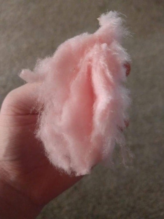 Fluffy cotton candy with layers