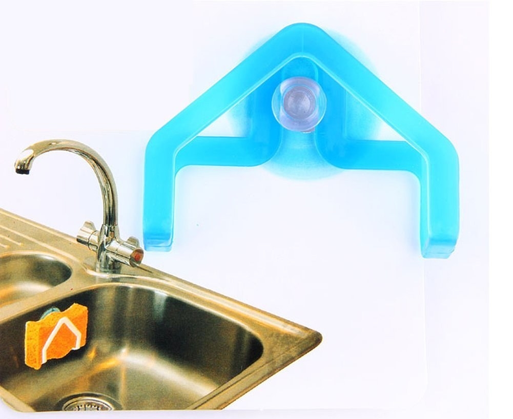 Promising review: "Only works for small sponges, but it does the job perfectly for me. I don't like the sponge lying around next to the sink and this gives it a place to stand whilst helping drain the water. Worth the price." – GMGet it on Amazon, £0.88