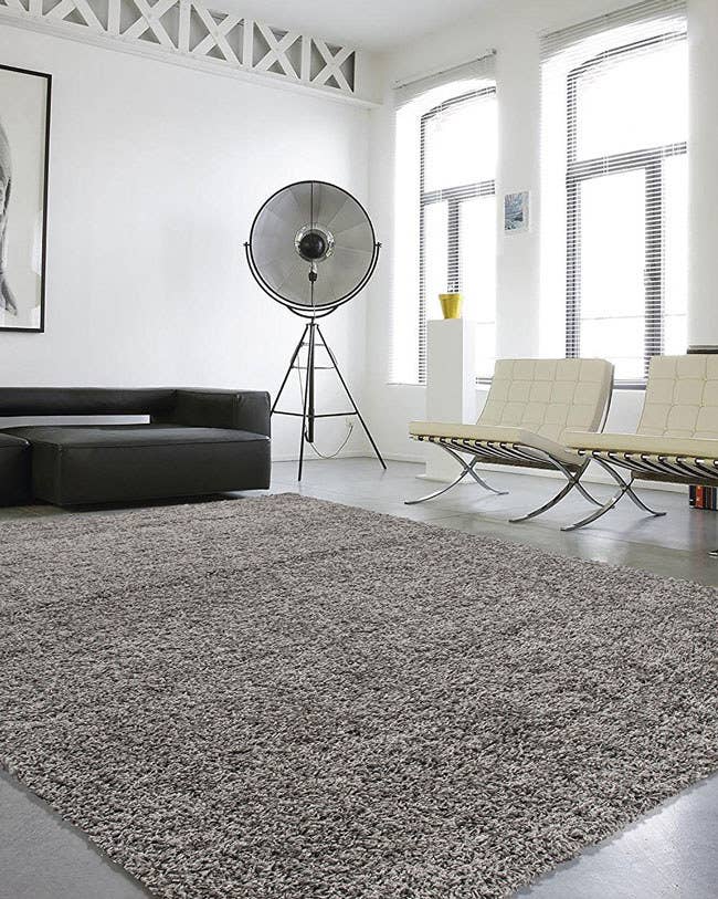 Promising Review: “I love this rug! It looks great in my living room. I have spent a few months looking for a shaggy rug with free shipping. This one is great, and I’ve had no shedding!” —Sullystein Get it from Amazon for $27.56+ (available in 10 colors and 10 sizes).And check out our full list of the best rugs you can buy on Amazon here.