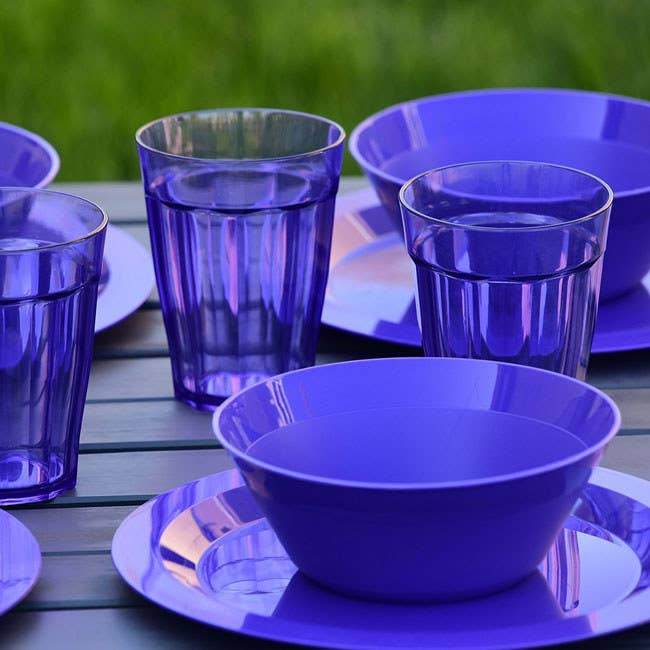 The dinnerware set is BPA-free and dishwasher-safe, if you place it on your top rack. Includes includes four cups, four bowls, and four plates.Promising Review: “This dinnerware set is super cute and durable. It’s perfect for almost any occasion. I originally thought of keeping this set out during the summer. But the quality and size of the set is perfect for year-round! And it works especially well if you have toddlers, seeing that I don’t have to worry about my little ones breaking my plates or cups.” —Jessica Flores Get them from Amazon for $14.99 (available in seven colors).
