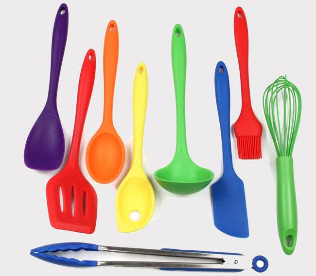 The utensils are BPA-free, dishwasher-safe, and heat-resistant up to 450 degrees. Promising Review: “These utensils are top-notch quality, like nothing I've ever had previously. They are comfortable to hold, easy to to use, and don’t burn. They are worth every penny and then some!” —Barby D YoungGet them from Amazon for $15.62+ (available in a five-piece, seven-piece, or nine-piece set).