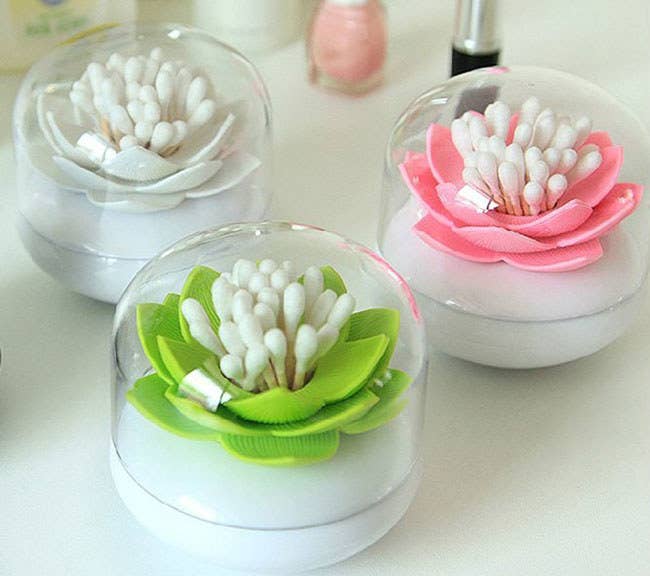 Promising Review: “This is the cutest item ever! The lotus blossom has different-size petals, in case you decide to use it for something other than cotton swabs. I just love this item and plan to purchase several to give as gifts!” —Stacey C Get it from Amazon for $8.99 (available in four colors).