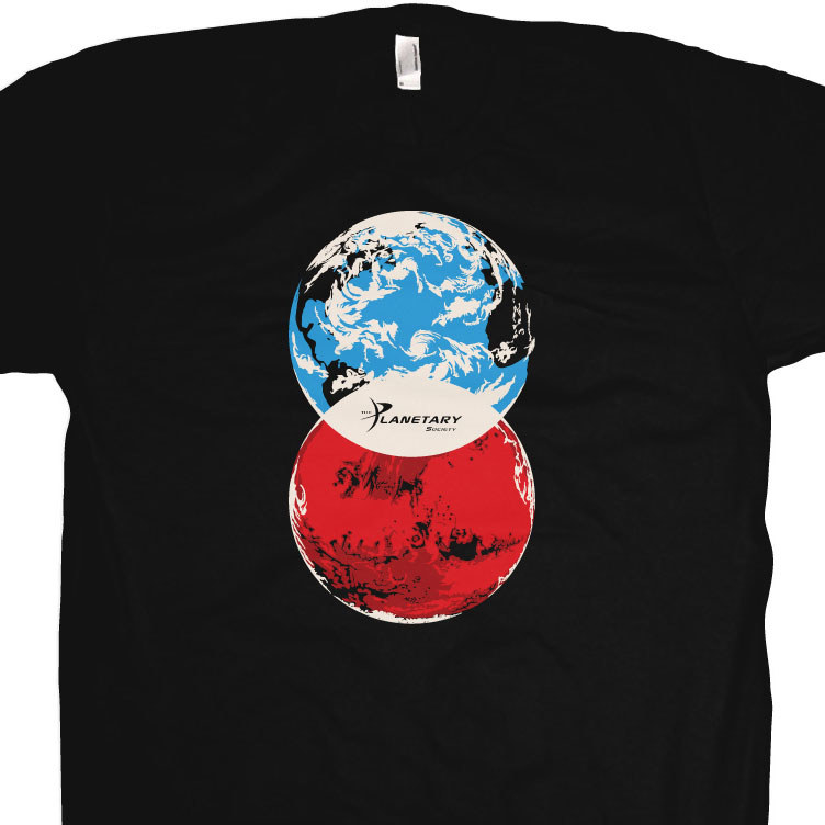 The Planetary Society is the place where Earth and space sciences overlap. Support your planet and all the others by wearing this tee!
