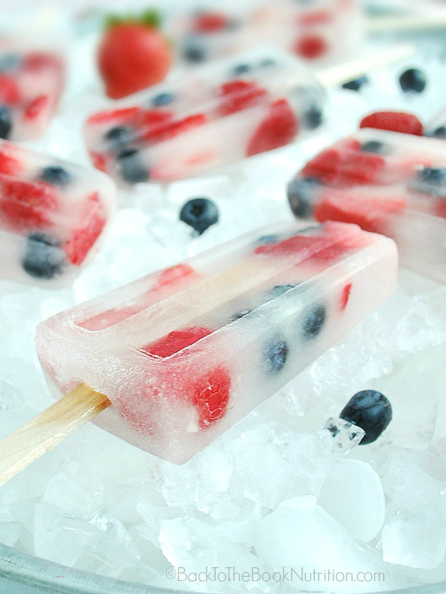 coconut and berry popsicles