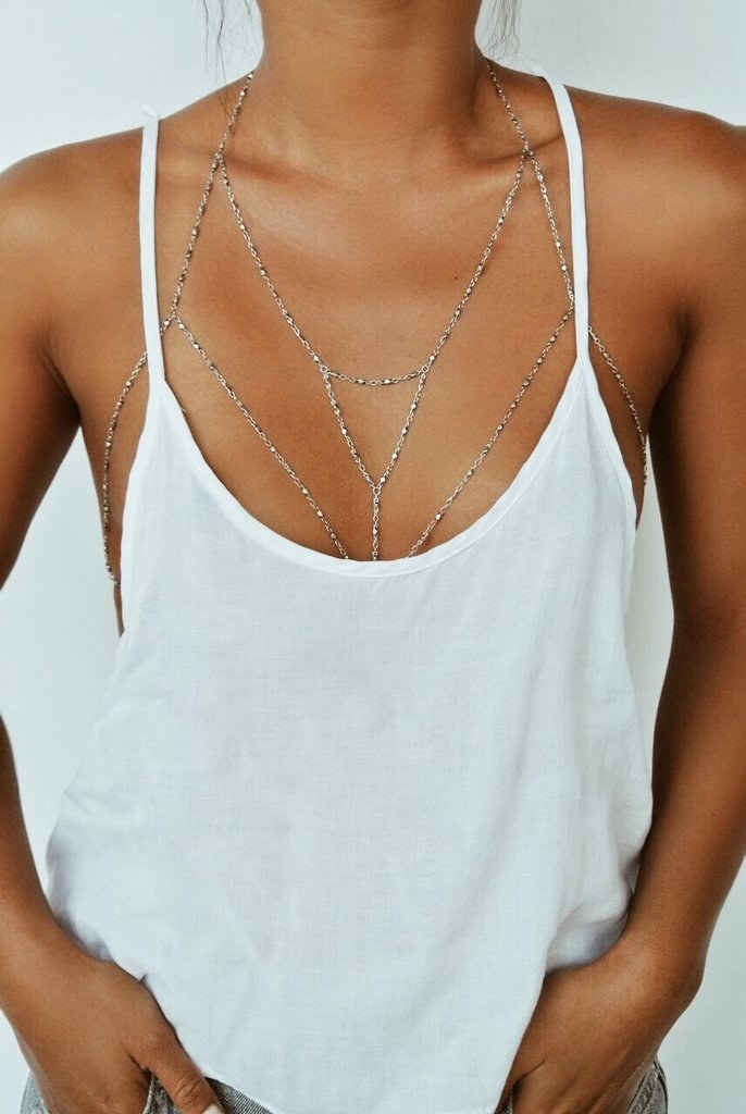 No matter what you're wearing- bikini, tank top or little black dress- these body chains from Lili Claspe are a go-to if you want to add some glam & glitter.