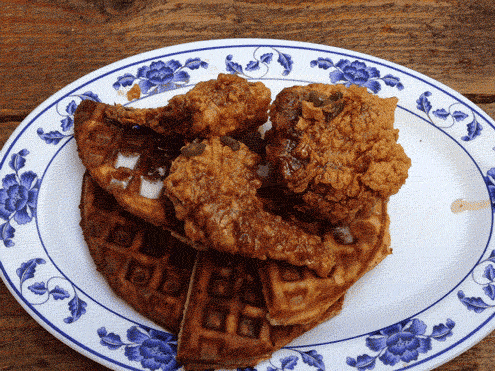 Chicken and waffles