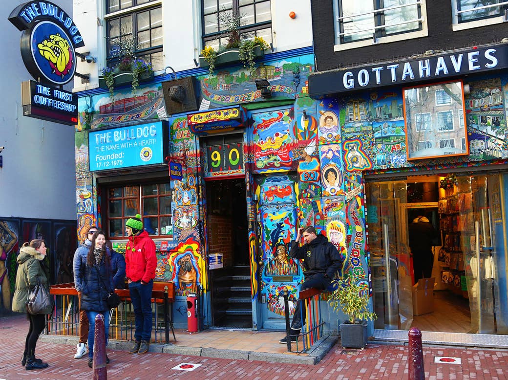The Bulldog Amsterdam, where marijuana is sold legally.