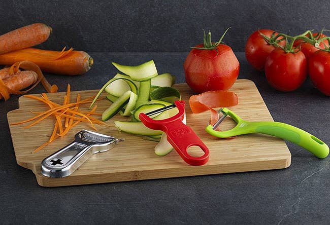 Promising Review: “Yes, you can love a peeler! These are sharp and honestly the best peelers I've ever had — which means I haven't peeled my fingers while doing carrots or whatever. I love these gizmos!” —Candace Drimmer Get the three-piece set from Amazon for $9.20.