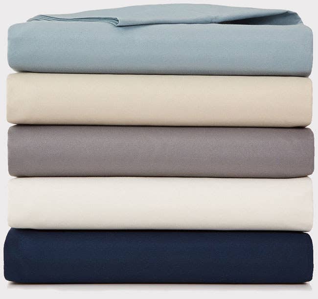 The set includes a flat sheet, fitted sheet, and one pillowcase for Twin and Twin XL, and two pillowcases for other sizes. Promising Review: “These sheets are super impressive for the price. The sheets are extremely soft after one wash and have a nice sateen look to them. I would hold them up against our 700-count Egyptian sateen sheets any day. We love them so much, we even bought a second set." —BoldAdventureGet them from Amazon for $13.99+ (available in 10 colors and six sizes). And check out our full list of the best sheets to buy on Amazon here.
