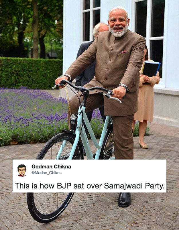 People Have Gone All Out Captioning These Photos Of Narendra Modi On A ...