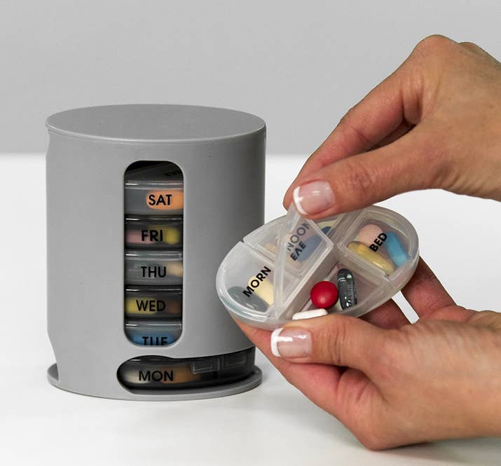 Get it from Amazon for $10.99.Promising review: "This makes keeping meds in order so much easier. I only have to fill it once a week and it's done!" —Amazon Customer