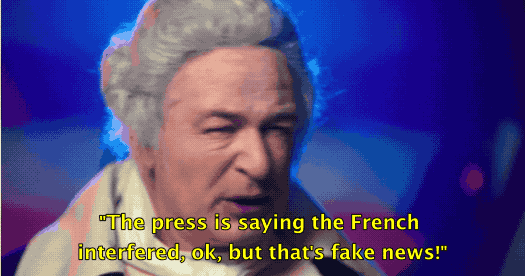 "The press is saying the French interfered, ok, but that's fake news!"