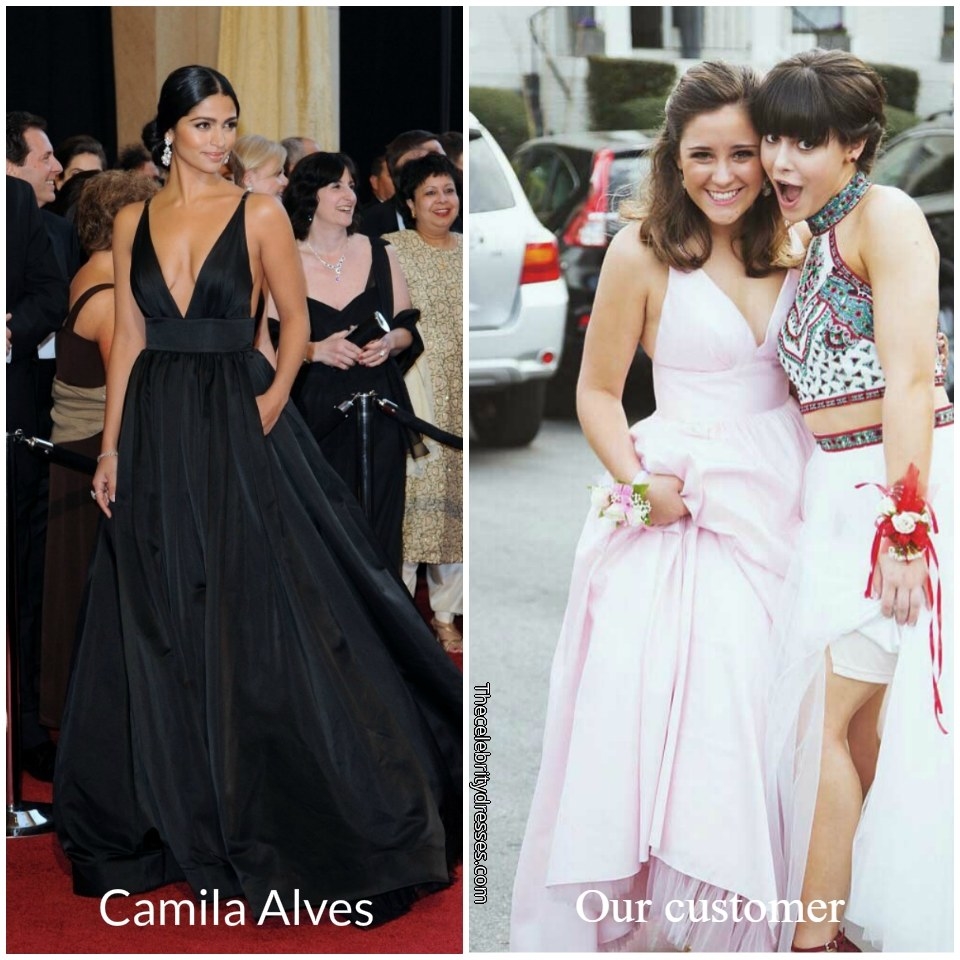 The Belle of the Ball goes to Camila Alves in this stunning black dress at the 2011 Oscars held at the Kodak Theater on Sunday (February 27) in Los Angeles. She looked stunning in this black ball gown !