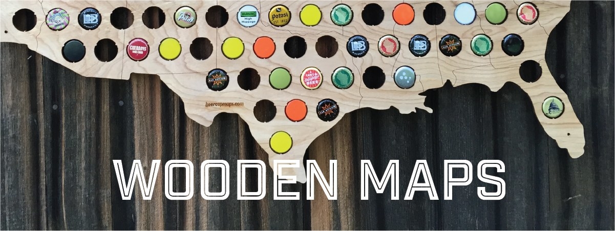 Does that special man in your life love beer? And, does he have a hard time aiming those beer caps into the trashcan? Have no fear, your solution is here!!! Use this great map as wall art! You will definitely receive the "Spouse of the Year" award with this one!