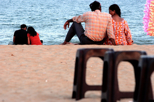 Sun, sand, waves, kadala vendors, friendly strays, the occasional policeman doing his rounds, what could be more romantic?