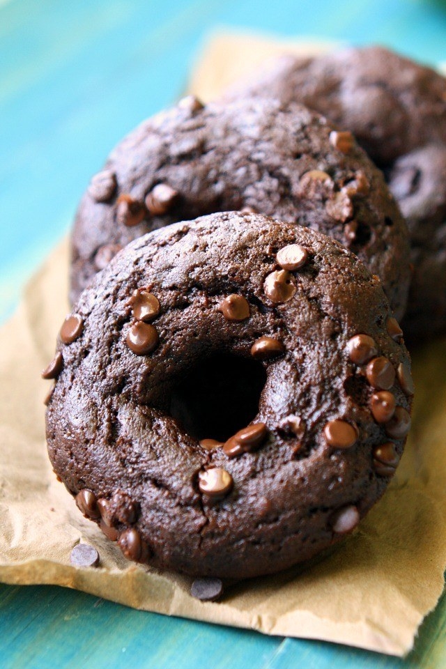 To meet your daily servings of veggies and uh, chocolate, try these donuts.