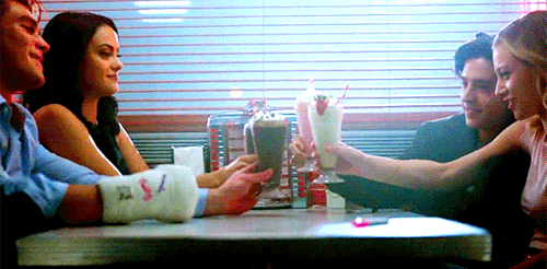 Image result for riverdale milkshake gif