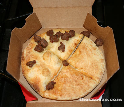 While Steven may have ordered this pizza as a joke, these Domino's employees took their jobs seriously, and in 25 minutes this was delivered to Steven's door.